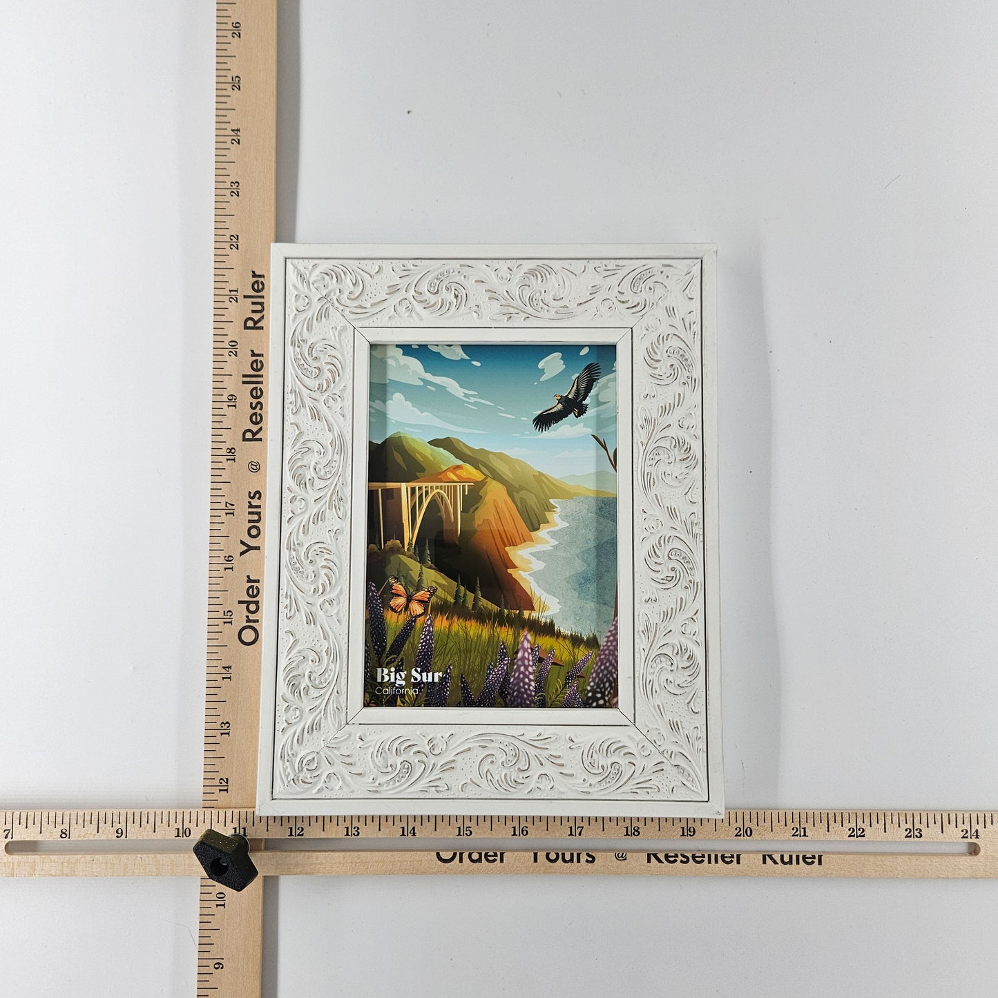 Vintage Big Sur Print w/ Second-Life Frame 8.25"x 10.25"