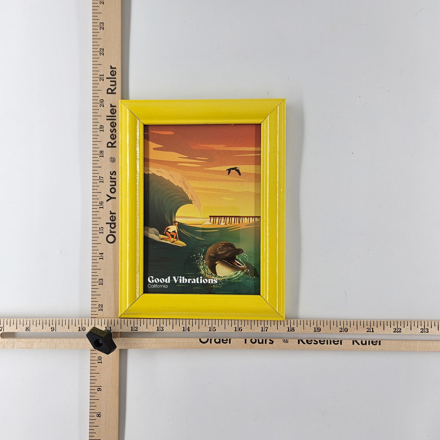 Golden California Good Vibration Print w/ Second-Life Frame 6.5"x8.5"