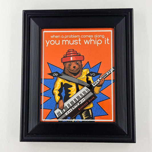 Whip It Devo Mink Print w/ Second-Life Frame 11"x 13"