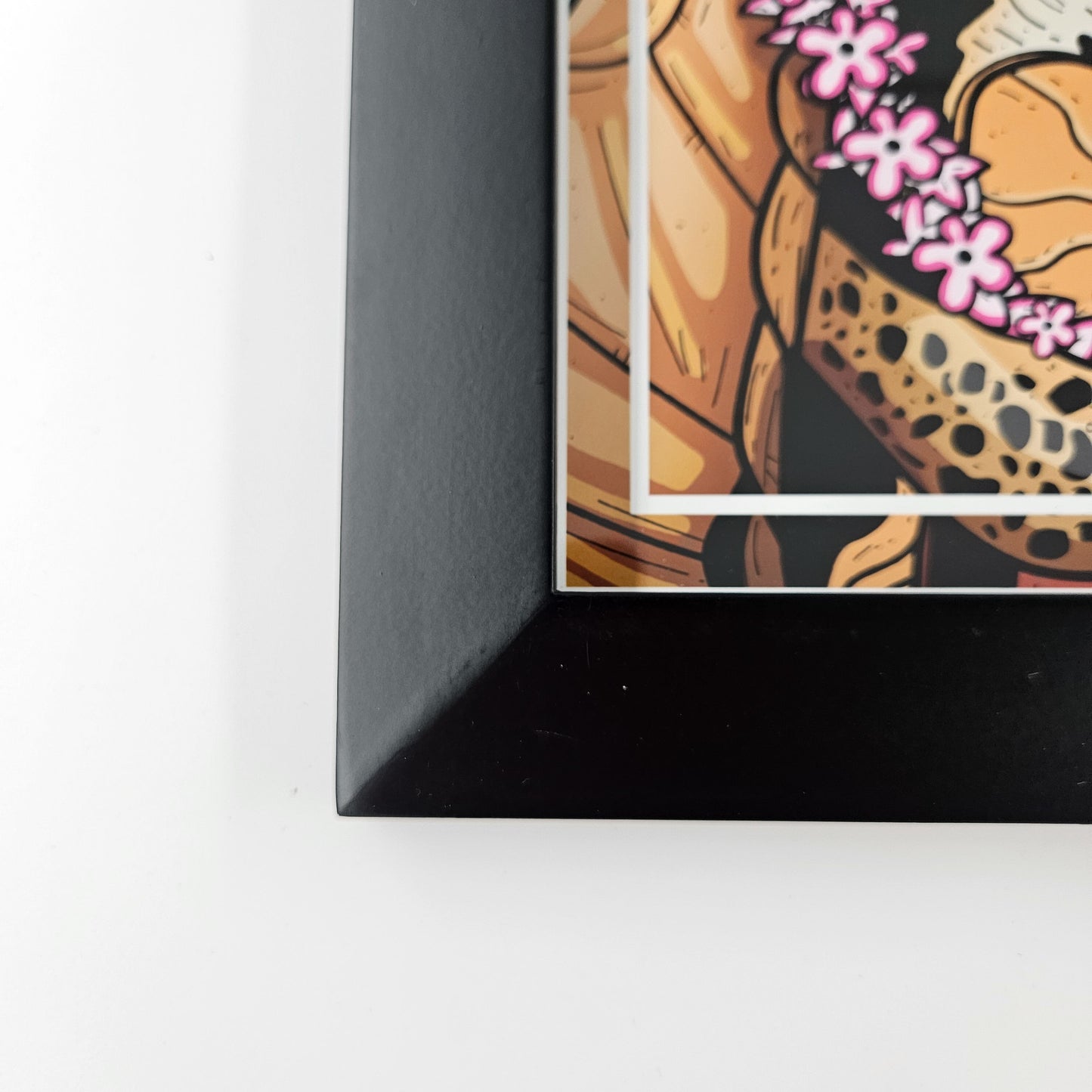 Skies Are Blue Hawaiian Turtle Print w/ Second-Life Frame 10"x12"