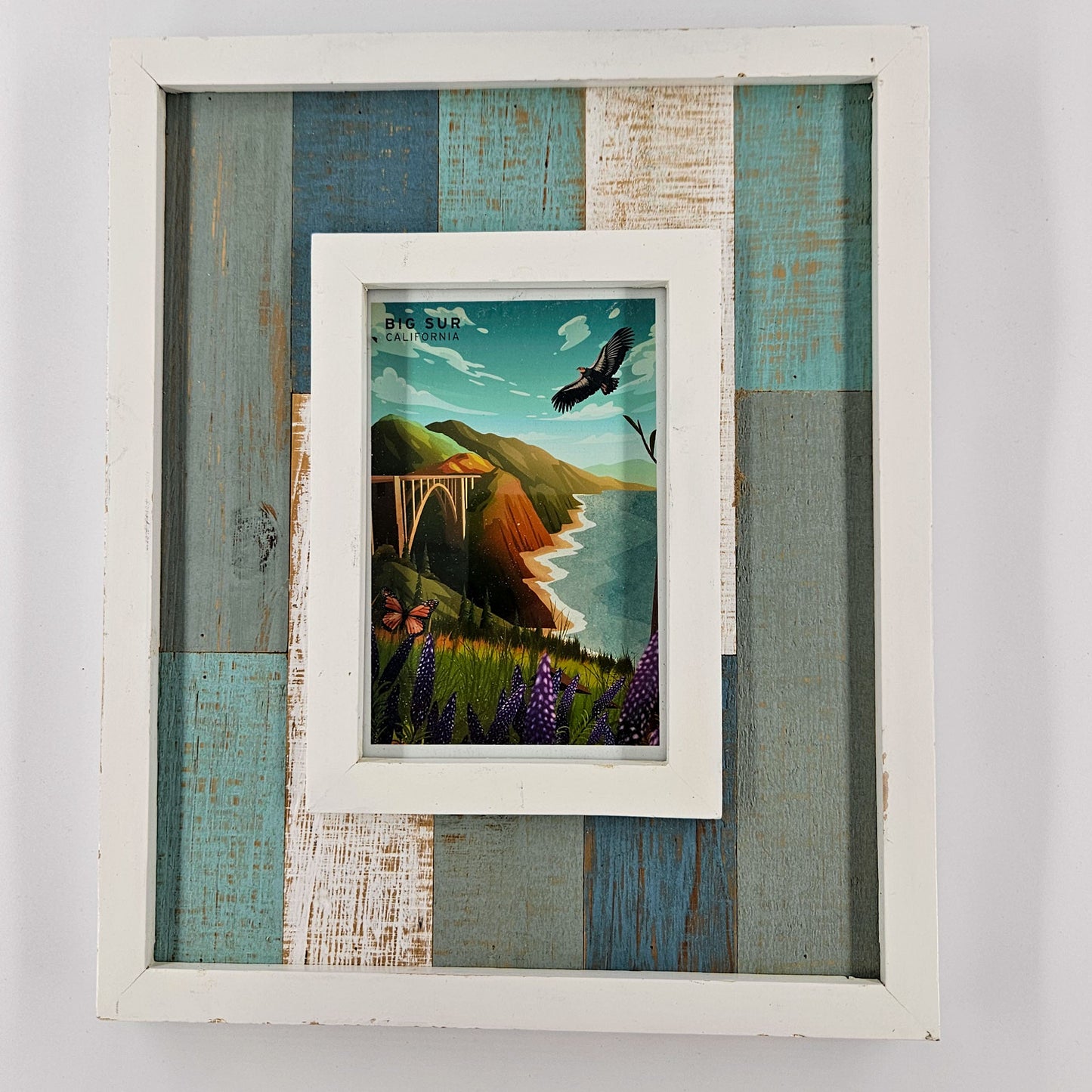 Coastal Big Sur Print w/ Second Life Wood Frame 9.5"x11.5"