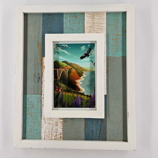 Coastal Big Sur Print w/ Second Life Wood Frame 9.5"x11.5"