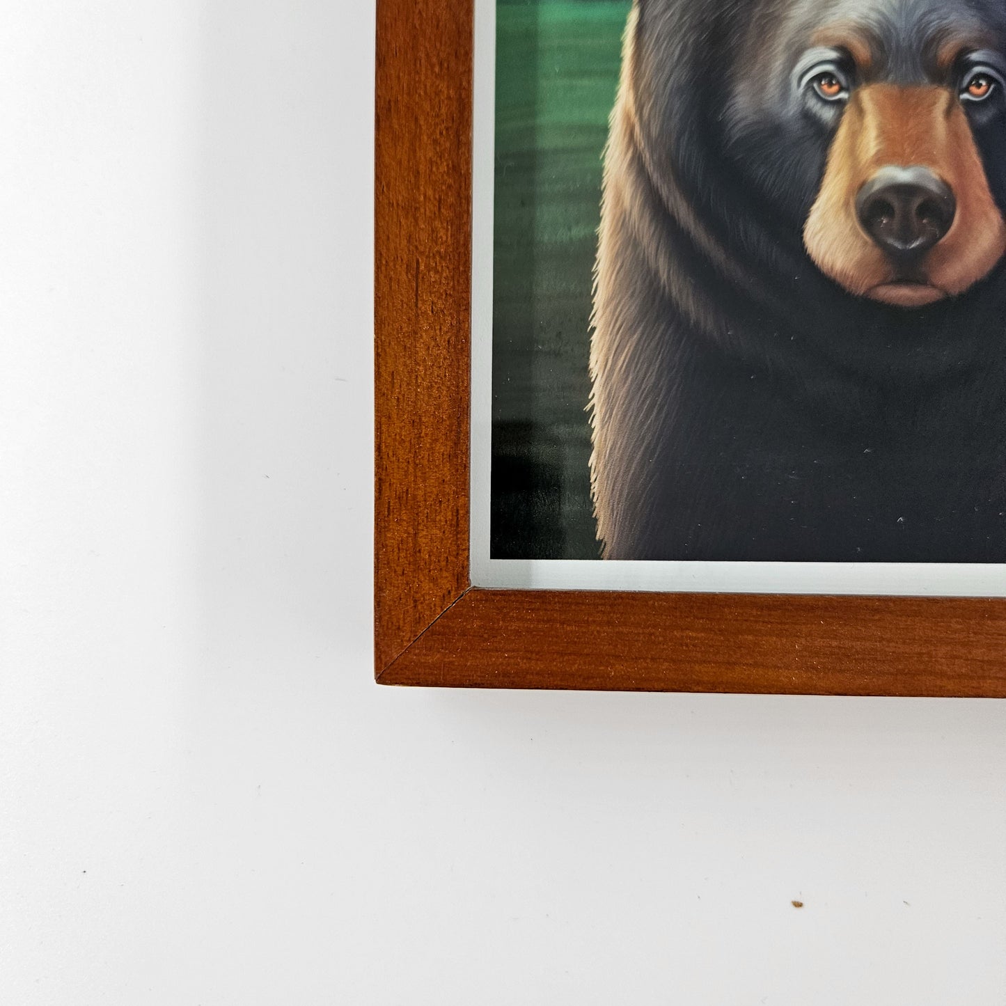 Rustic Yosemite Black Bear Print w/ Second-Life Frame 5.75" x 8