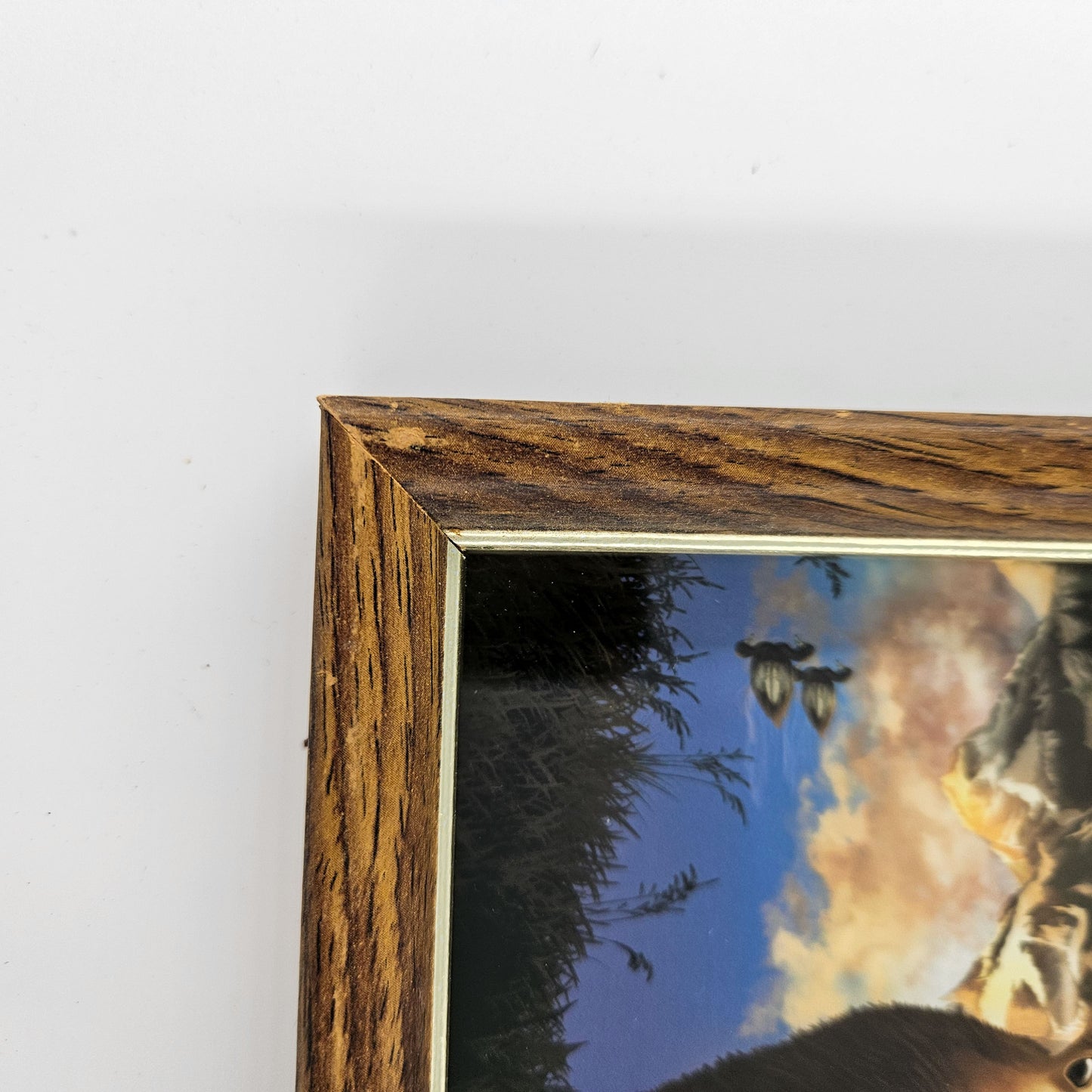 Vintage Grand Tetons Elk Print w/ Second-Life Frame 5.75"x 7.75"