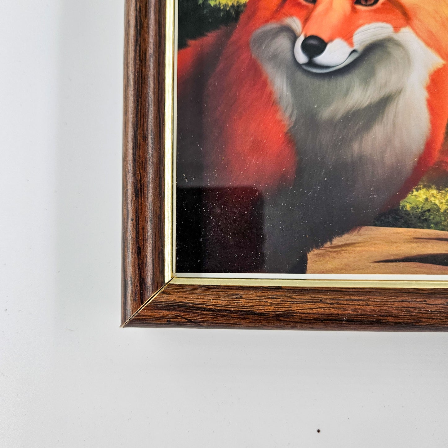Vintage Acadia Red Fox Print w/ Second-Life Frame 5.75"x 7.75"