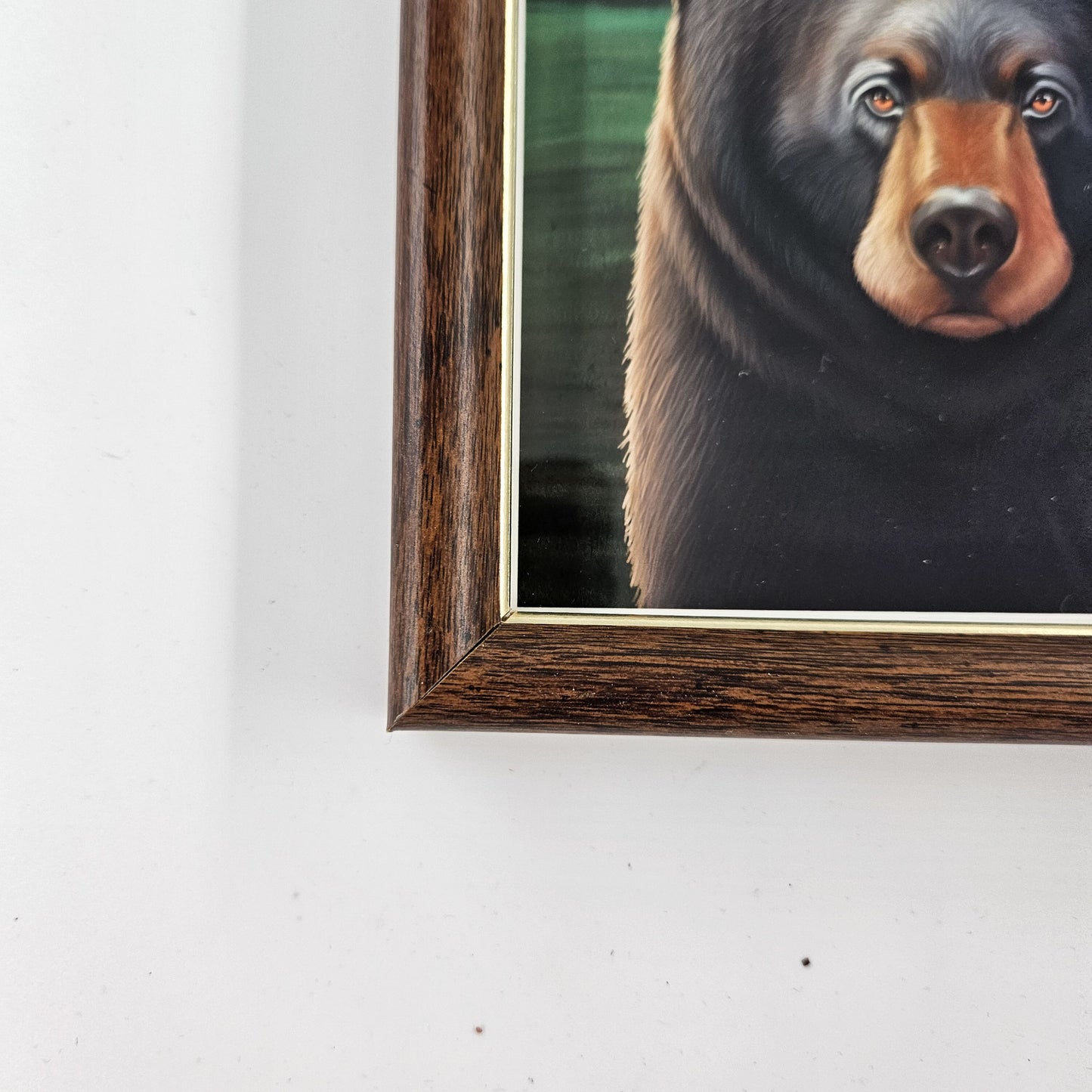 Vintage Yosemite Black Bear Print w/ Second-Life Frame5.75"x 7.75"