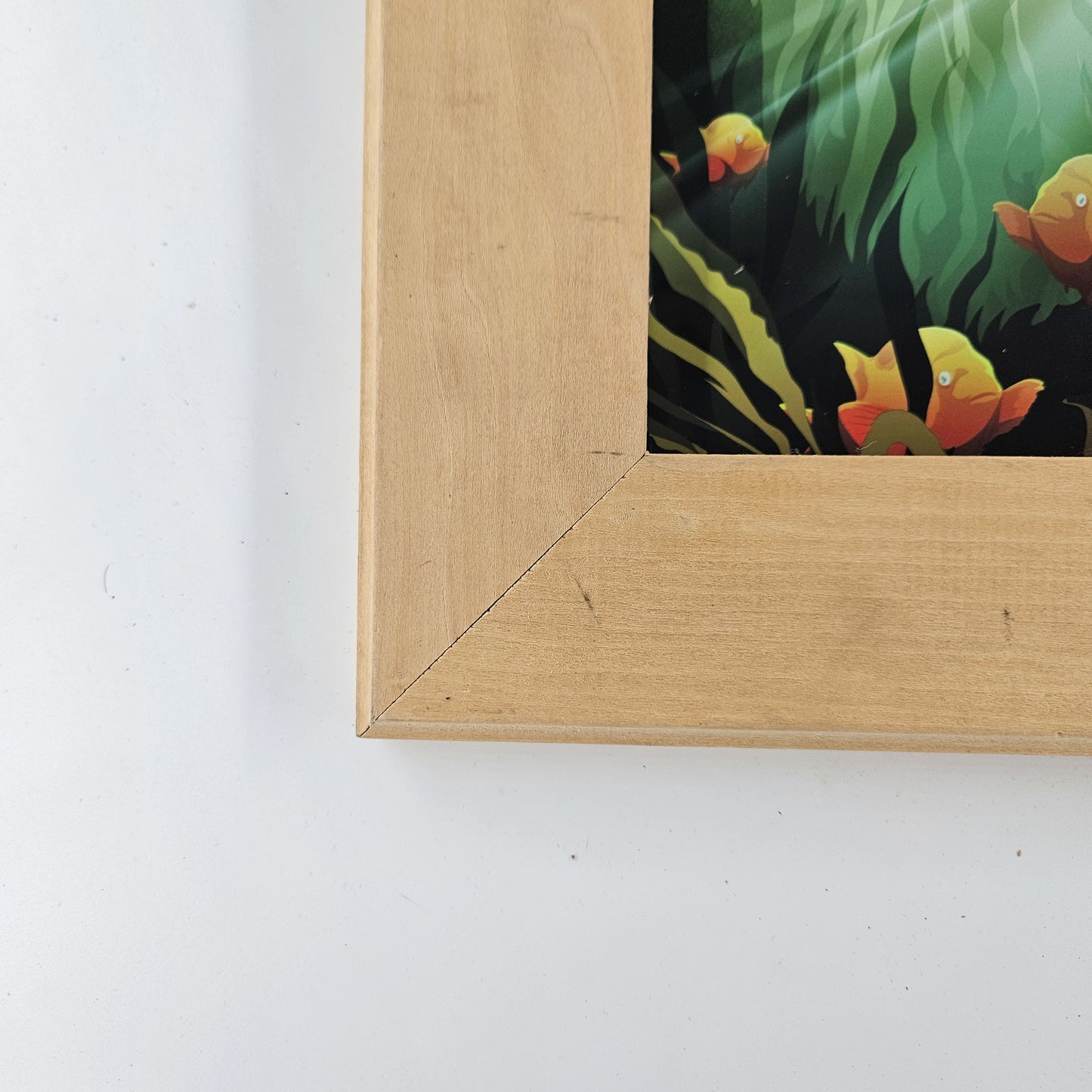 Sunwashed Channel Islands Print w/ Second-Life Wood Frame 11.75" x 13.75"