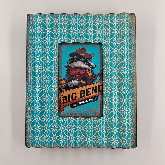 Big Bend Badger Print w/ Second-Life Metal Frame 8"x 9.5"